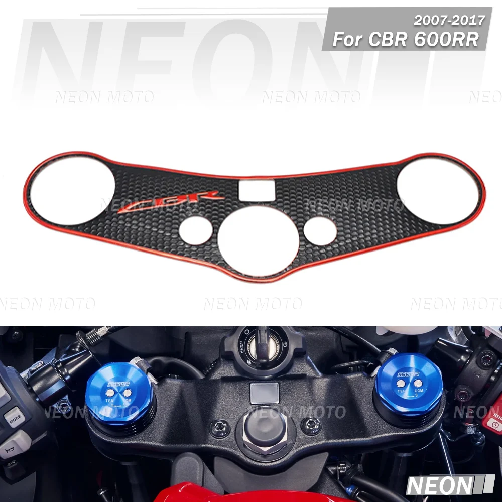 

Motorcycle Motorbike Pad Triple Tree Top Clamp Upper Front End Decals Stickers For HONDA CBR600RR CBR600 RR F5 2007-2017
