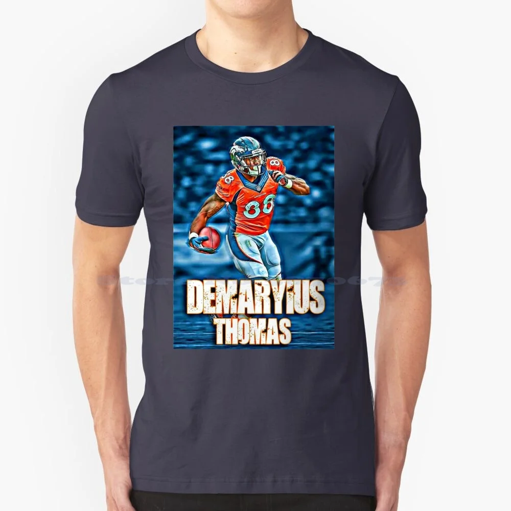 Demaryius Thomas ( 1 ) T Shirt 100% Cotton Tee Broncos Rip Demaryius Thomas Denver Football Peyton Manning