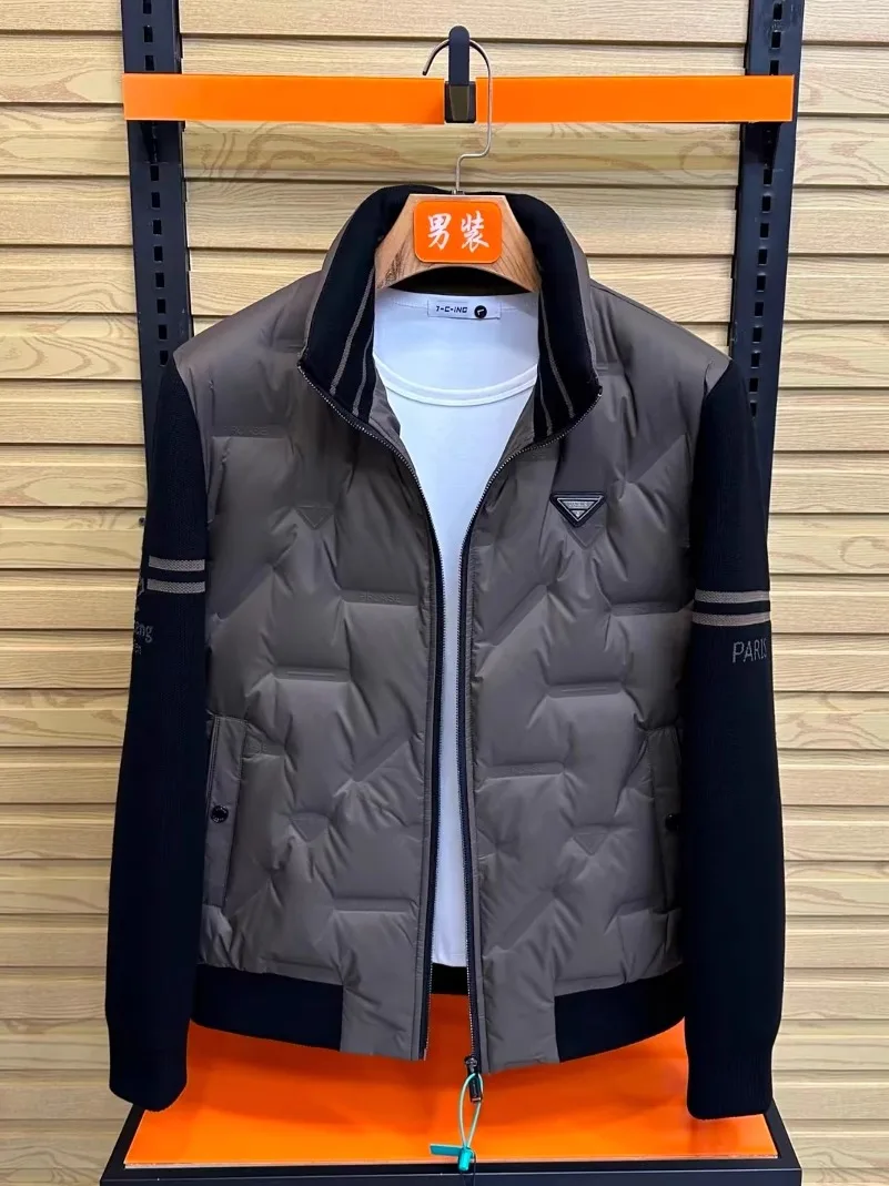 

High Quali Men's down Jaet Stand Collar Comfortable Autumn Winter Faionable Versatile Premium Feel Stand Fit Outerwear