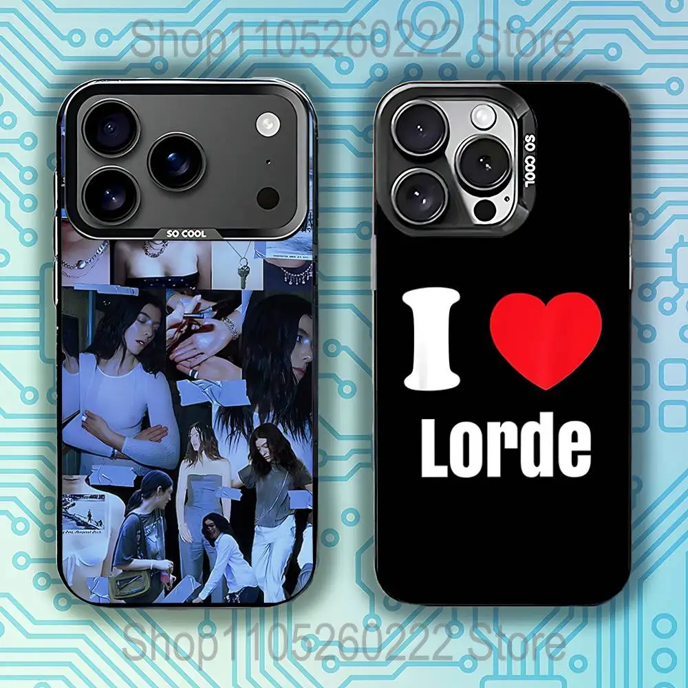 

Singer L-Lorde Virgin Phone Case For iPhone 17,16,15,14,13,12,11,Pro,XS,Max,Plus,Mini,SE4,E Black Matte Shockproof Cover