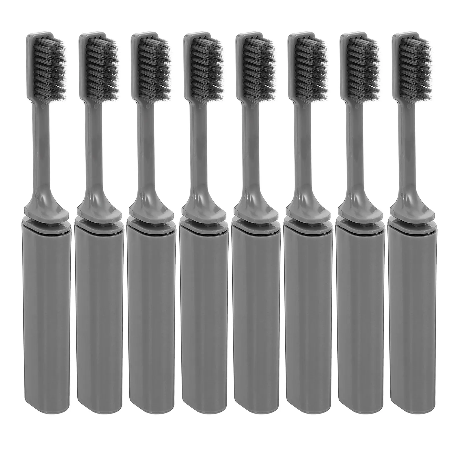 

10Pcs Folding Travel Toothbrush Set Space-Saving Foldable Design with Protective Cover Gentle on Gums Perfect for on-The-Go Oral