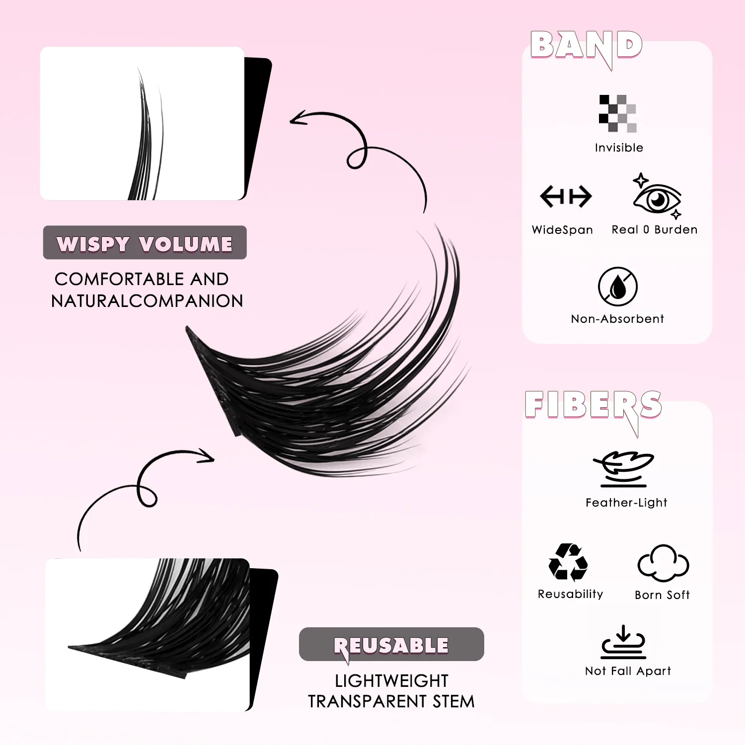 WOSHEER マンガクラスターラッシュキット DIY キャットアイラッシュクラスター まつげ接着剤とシーラント、まつげピンセット付き まつげエクステ