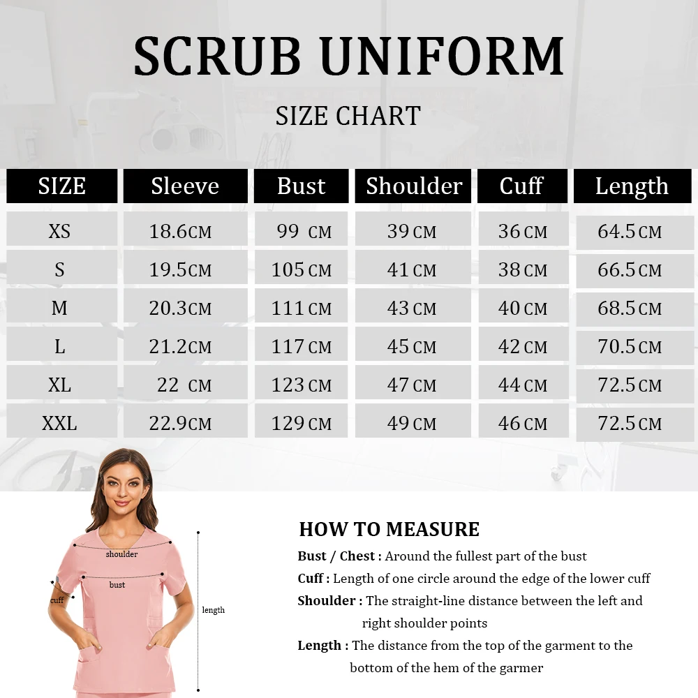 Medical Uniforms Soft Nursing Scrubs Top Hospital Uniforms Women Veterinary Dental Clinic Uniforms Hot Sales Scrub Surgical Gown