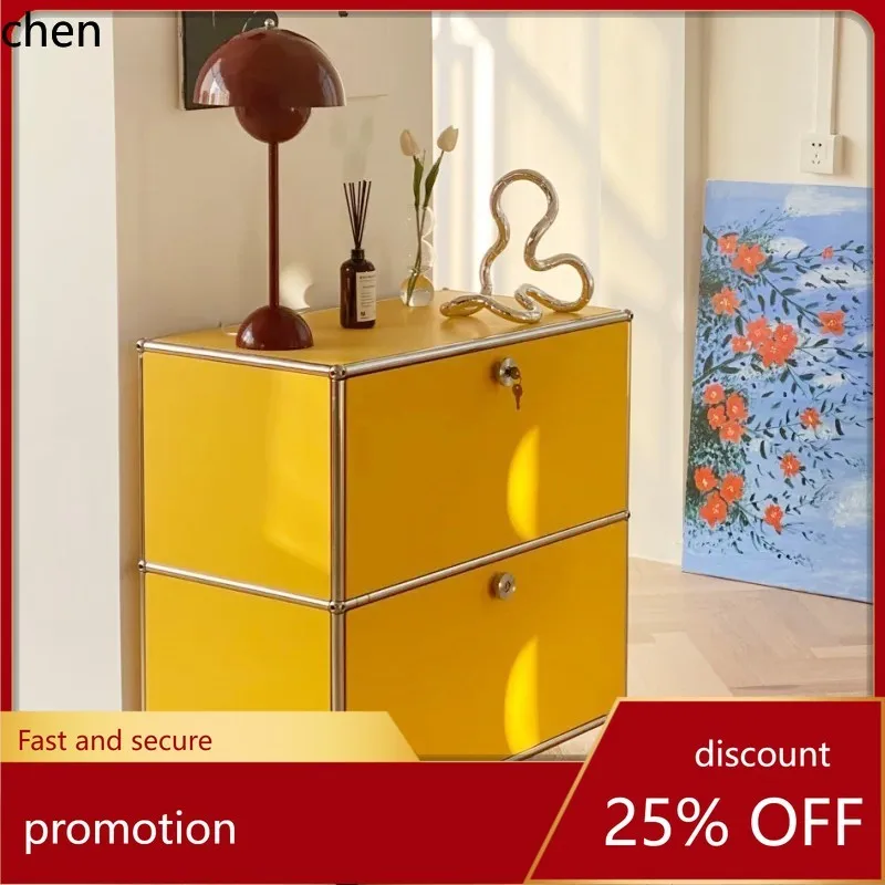 

CZ Simple Storage Cabinet Floor Storage Cabinet Vintage Small Apartment Sideboard