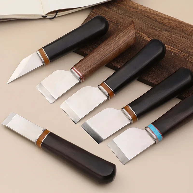 

Ручной инструмент Нож для рукоделия Нож для снятия кожи Профессиональный нож для резки кожи Инструмент для заточки ножей с деревянной ручкой