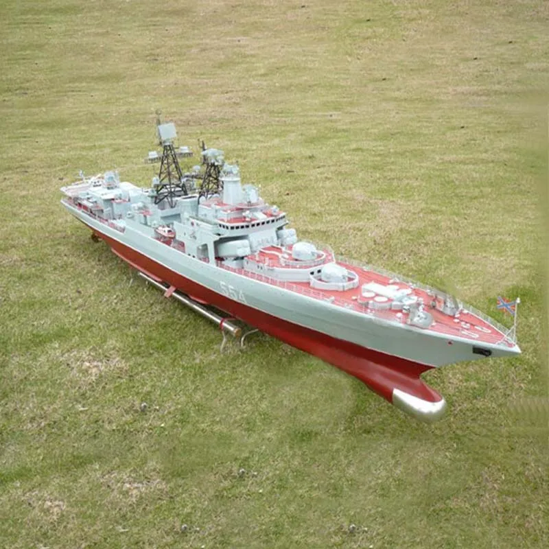 Simulated RC Warship Model Russian Brave-I Guided Missile Destroyer Ship Model Set Electric Remote Control Ship