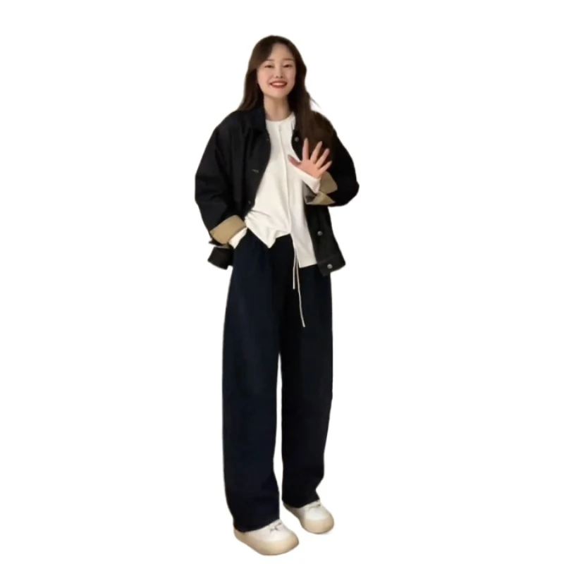 

Women's Winter Oversized Sweatpants with Added Fleece and Drape Feel, Slimming and Wide Leg Casual Pants