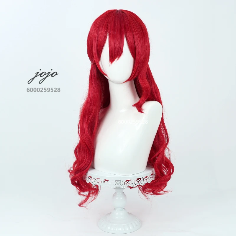 Honkai Star Rail Game Himeko Cosplay Wig Long Curly Red Wig Christmas Party Anime Cosplay Wigs Heat Resistant Synthetic Wigs