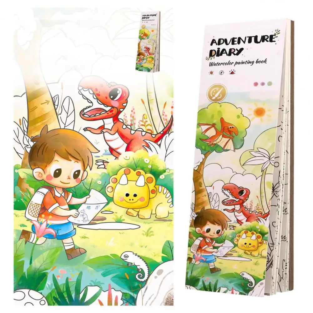 

Kids Painting Book Portable Watercolor Coloring Book for Kids with Paintbrush 20 Pages Diy Pocket Painting Workbook Toddlers
