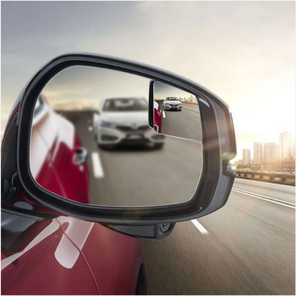 

1 Pair Car 360 Degree Framless Blind Spot Mirror Wide Angle Sector Convex Mirror Sector Side Blindspot Rearview Parking Mirror