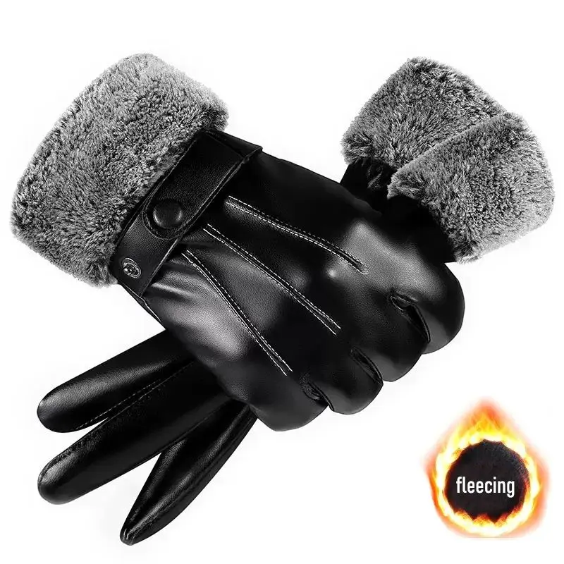 warm-winter-leather-cycling-gloves-unisex-stylish-touch-screen-compatible-men-women-gloves-two-piece-set