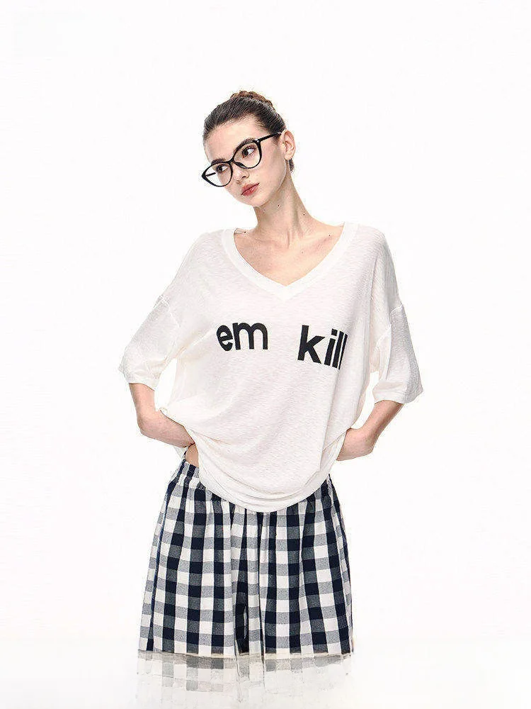 

Женская белая футболка JLAUNT с коротким рукавом, летняя, свободного кроя, утягивающая, из льна, повседневный топ до плеч