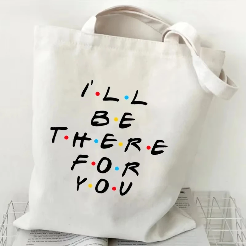 

Women's Pattern Handbag Friends TV Program Canvas Handbag Fashion Women's Shoulder Bag Girls' Bag