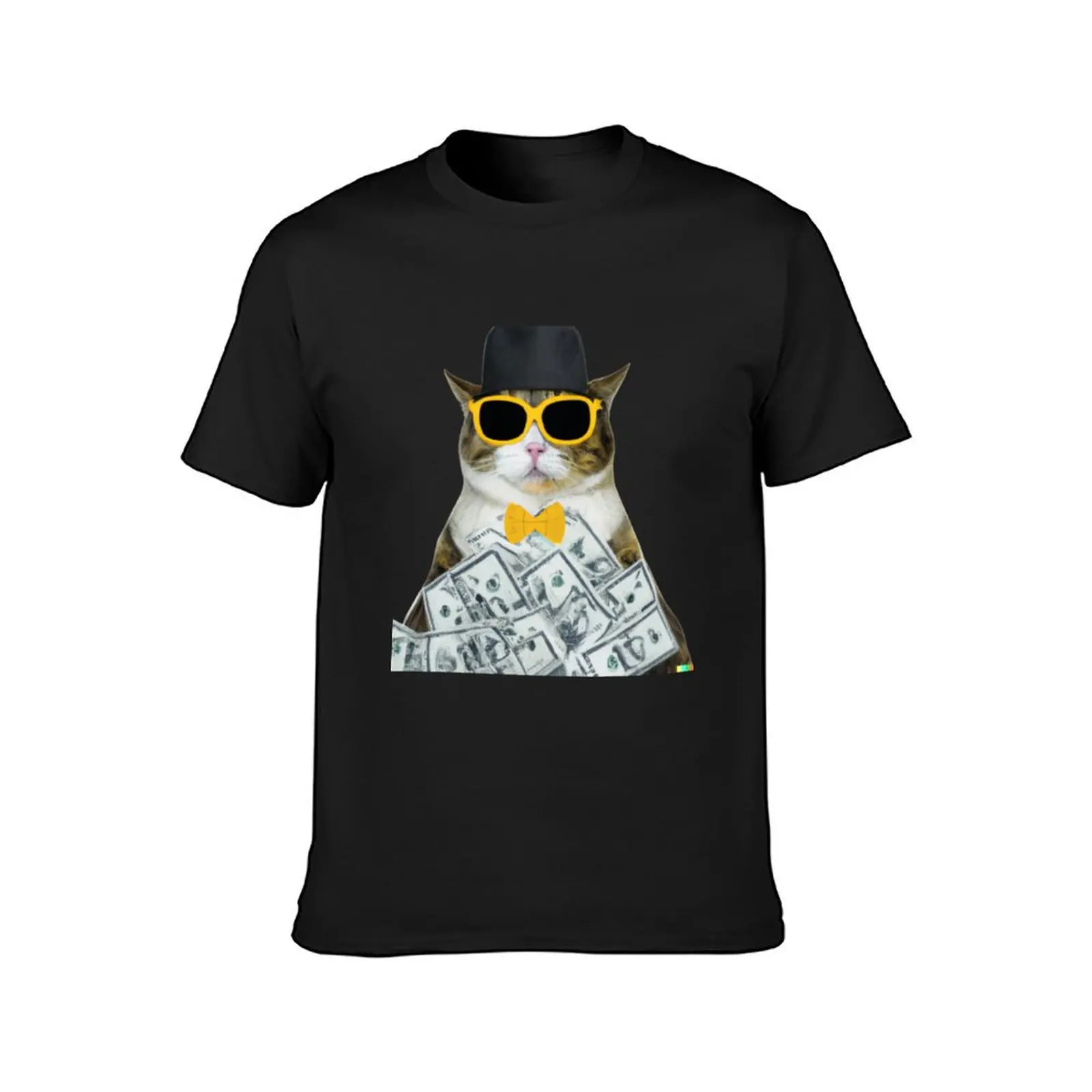 The millionaire cat T-Shirt Aesthetic clothing aesthetic clothes vintage clothes plus sizes mens graphic t-shirts hip hop