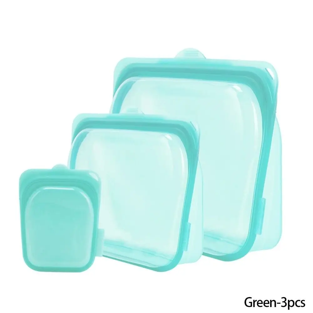 

Food-Grade Silicone Food Storage Bag Airtight Reusable Freezer Bag Heat Resistant Fresh-keeping Sub-packing Sealing Bags Fruit