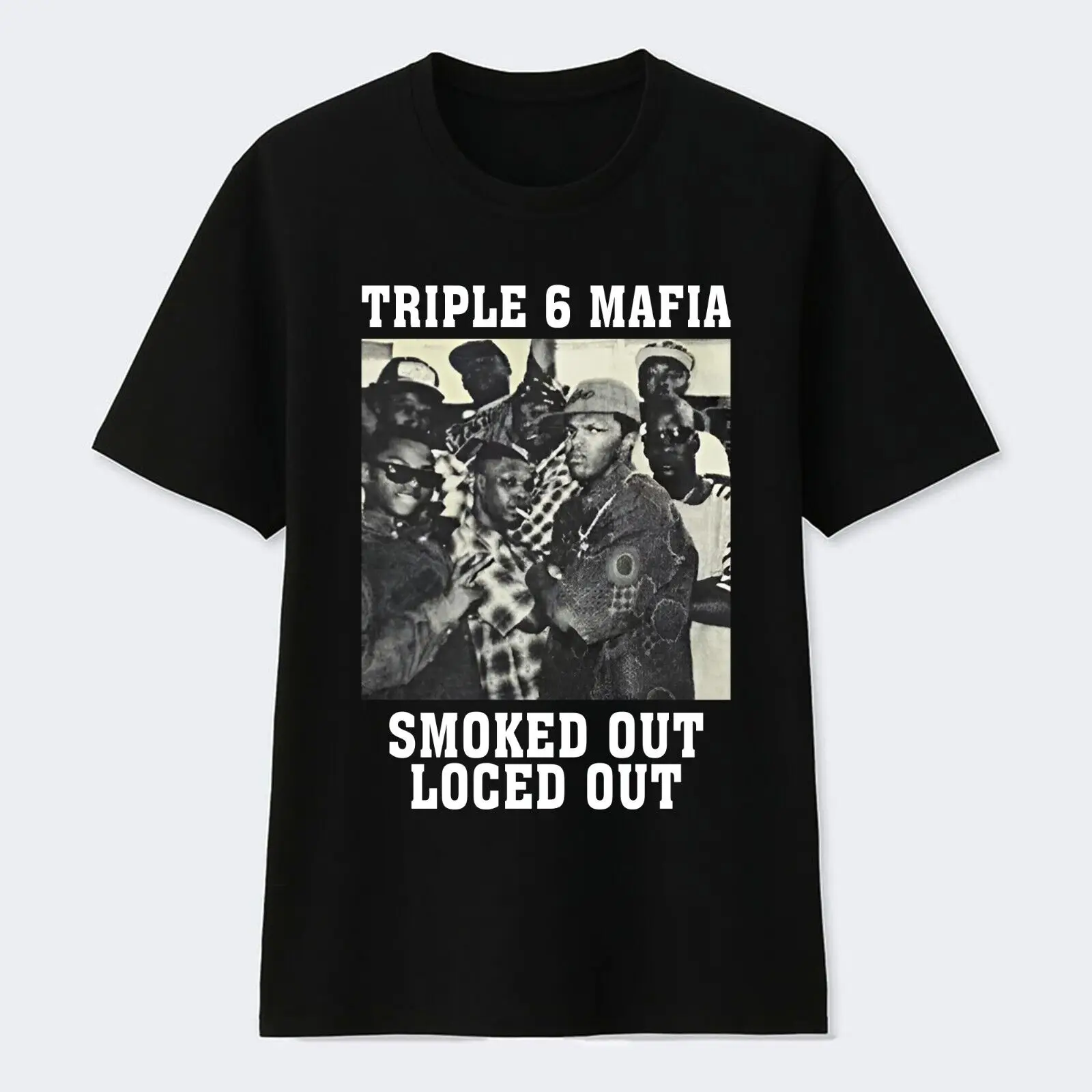 Hot Three 6 Mafia Smoked Out Loced Out Album New Black S-234XL T-Shirt THA1092