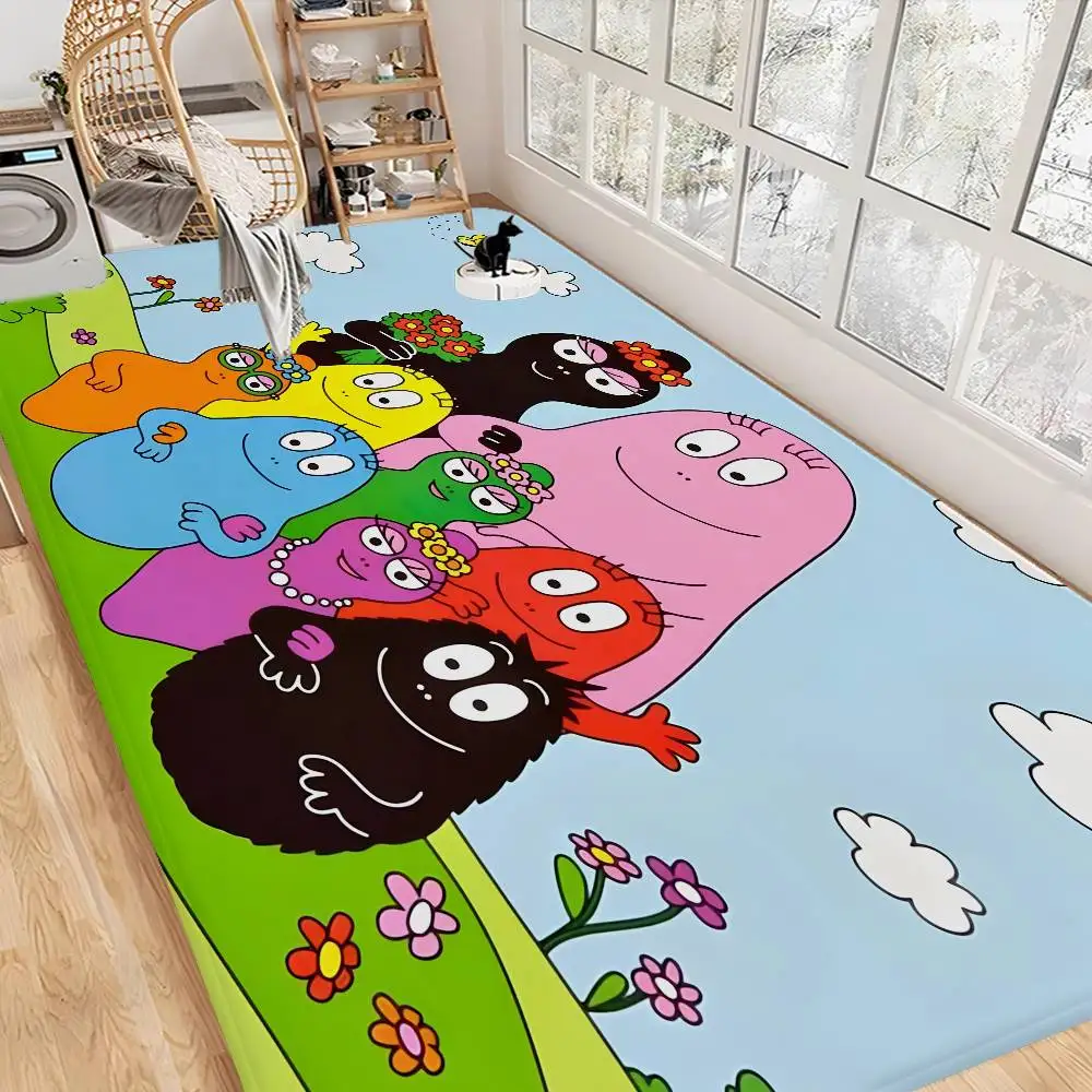 Cute Cartoon Les Barbapapa Family Kitchen Mat Nordic Style Bedroom Living Room Doormat Home Balcony Anti-Slip Modern Home Decor