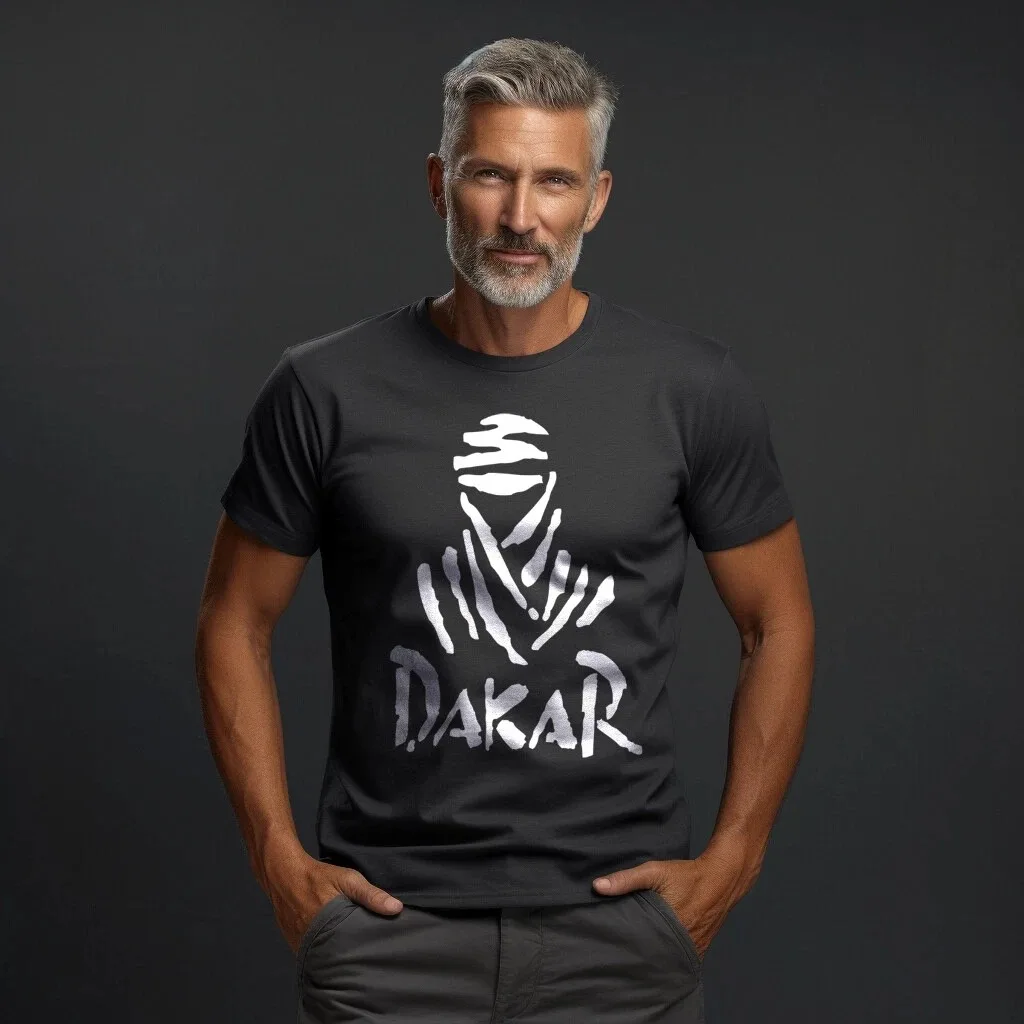 Dakar Rally Brush Stroke Logo Graphic T-Shirt Cotton Men Women Streetwear Tee