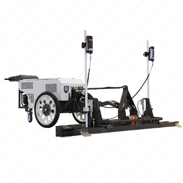 Two Wheel Concrete Laser Screed Vibratory Floor Paving Concrete Laser Screed Leveling Machine