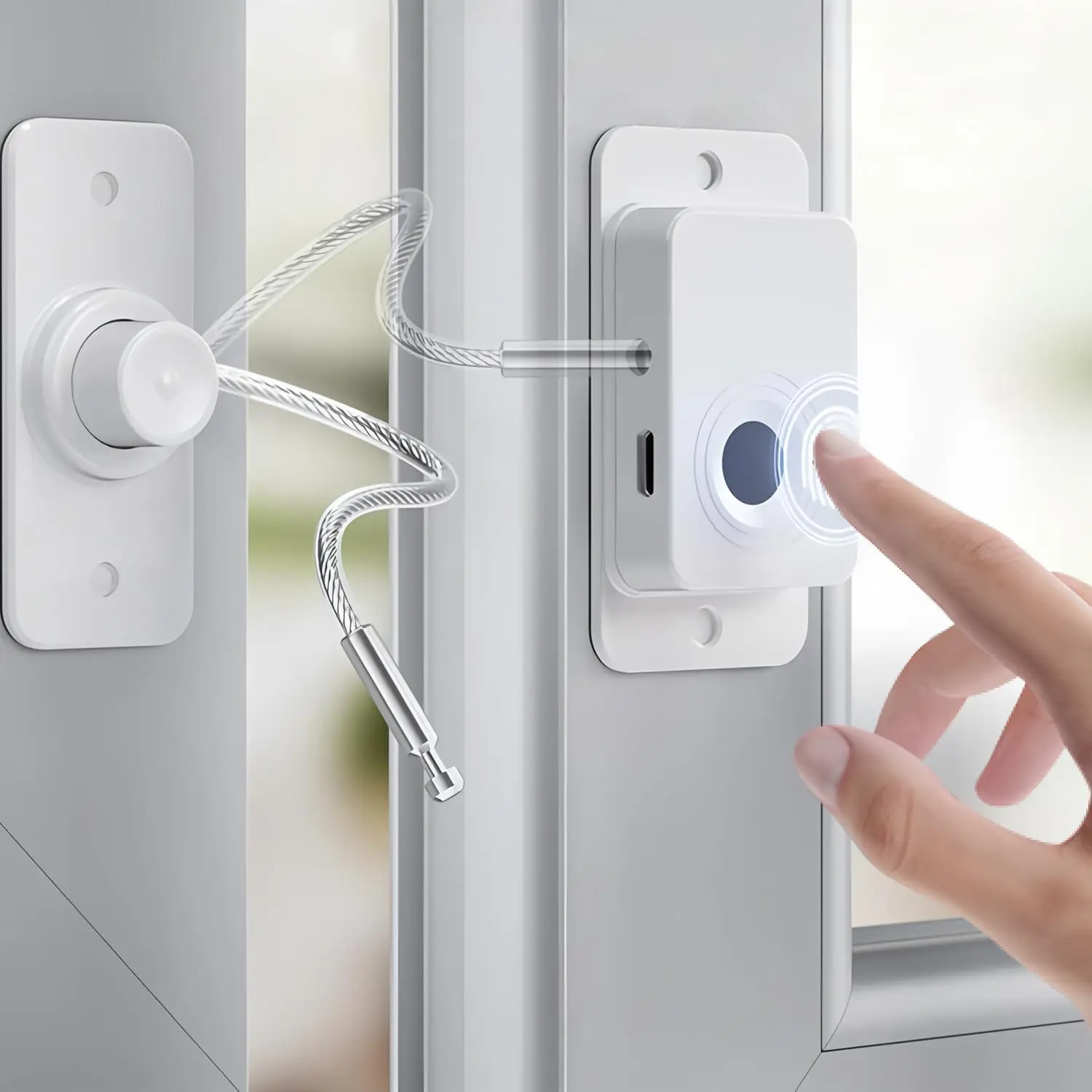 

Door Locks for Kids Safety,Auto Unlock Door Latche Quick and Easy Child Proof Door Lock Prevent Toddlers/Pets from Opening Doors