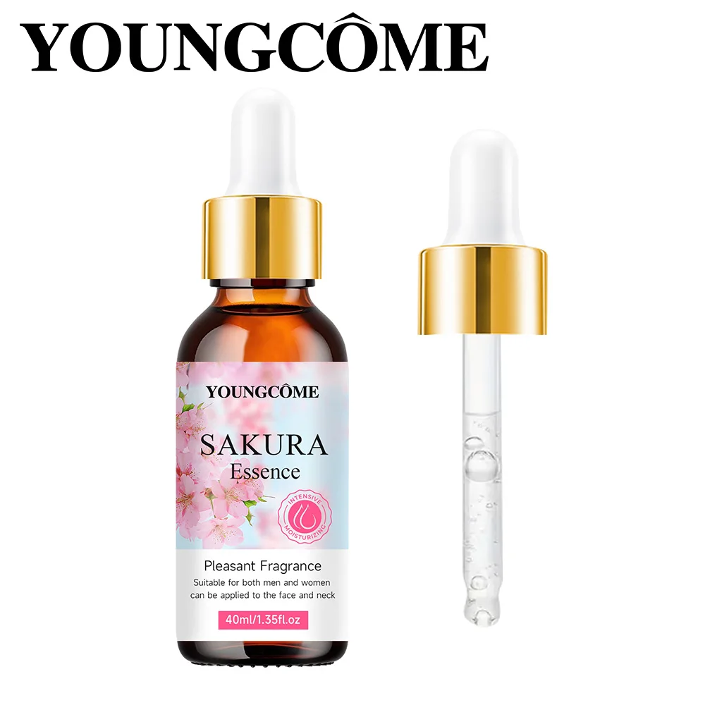 40/60ml Serum do twarzy z kwiatem wiśni Sakura, przeciwzmarszczkowe, rozjaśniające, esencja do twarzy, rozjaśniająca, nawilżająca, do pielęgnacji suchej skóry