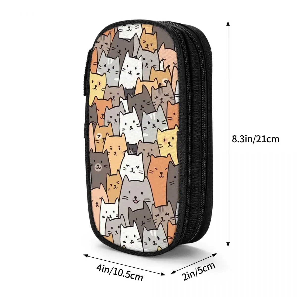 Imagem -06 - Lápis de Colagem de Gatos Engraçados Adorável Gato Animal Gato Amor Caneta Bolsa Crianças Grande Armazenamento Material Escolar Cosméticos Cases de