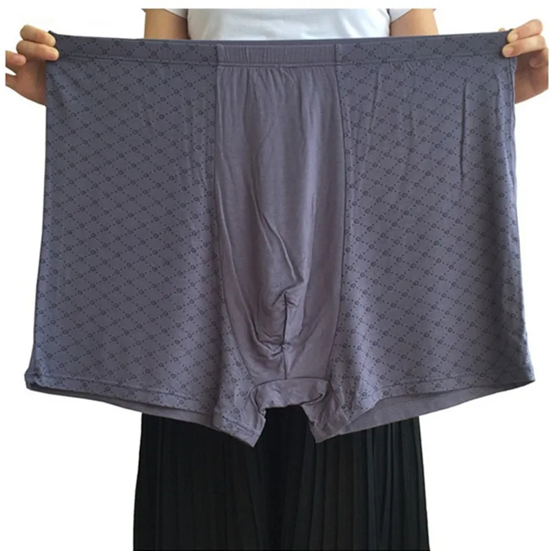 Oversized 11XL 9XL 130KG Men Modal Soft Boxers Plus Size Male Loose High Waist Stretched Underpants Large Boy Shorts Underwear