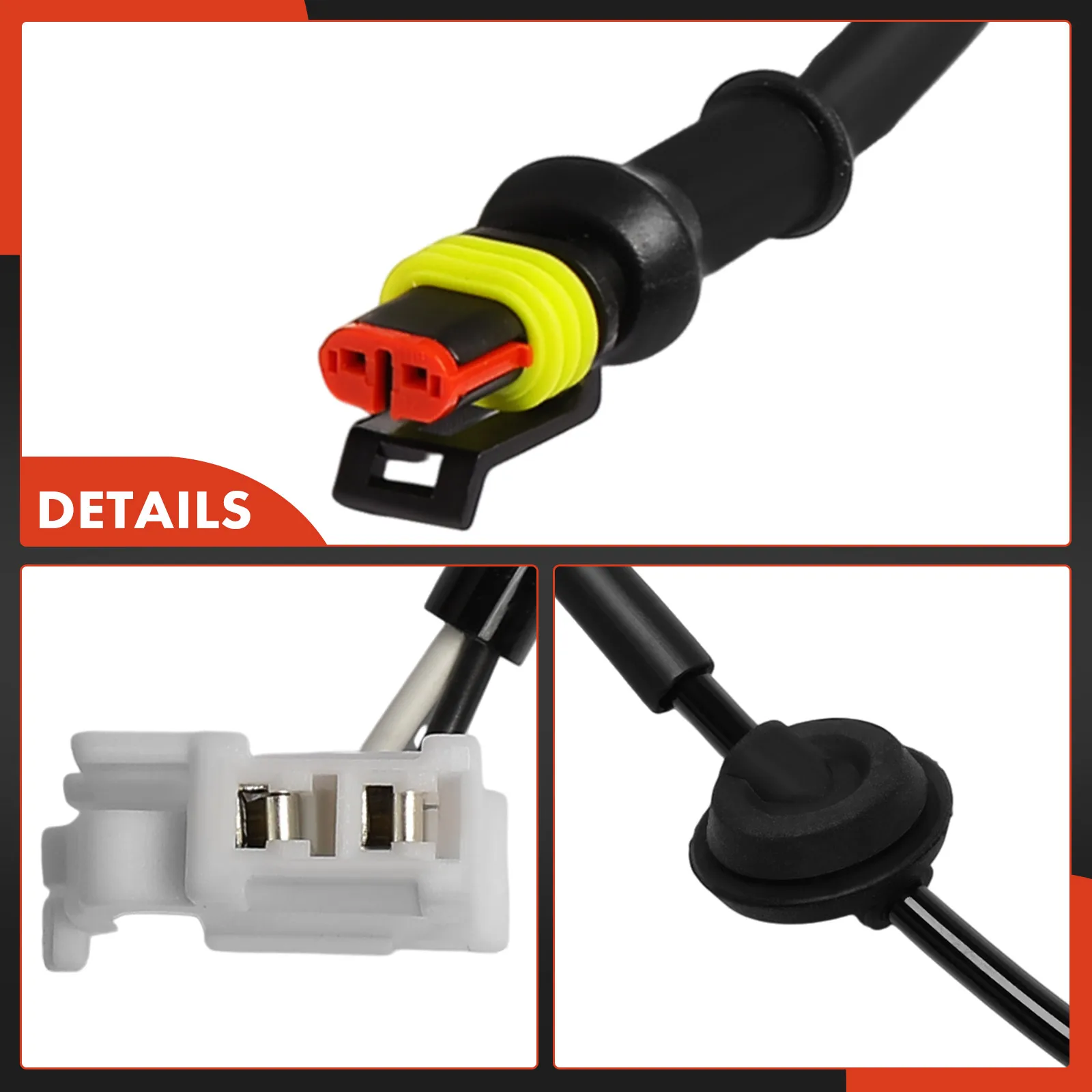 A-Premium Rear Passenger Side ABS Wheel Speed Sensor Connector for Kia Sorento 2011-2013 Hyundai Veracruz 2007-2011 6
