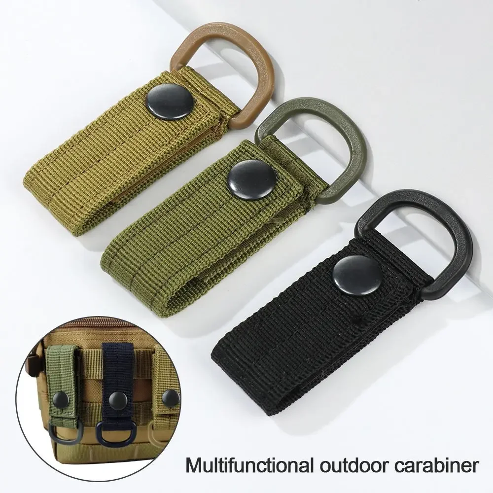 1PC Outdoor Nylon Webbing Molle Belt Clip Buckle Strap Camping Backpack Carabiner Hanging Key Hook Clip Clamp Buckle Hook Clip