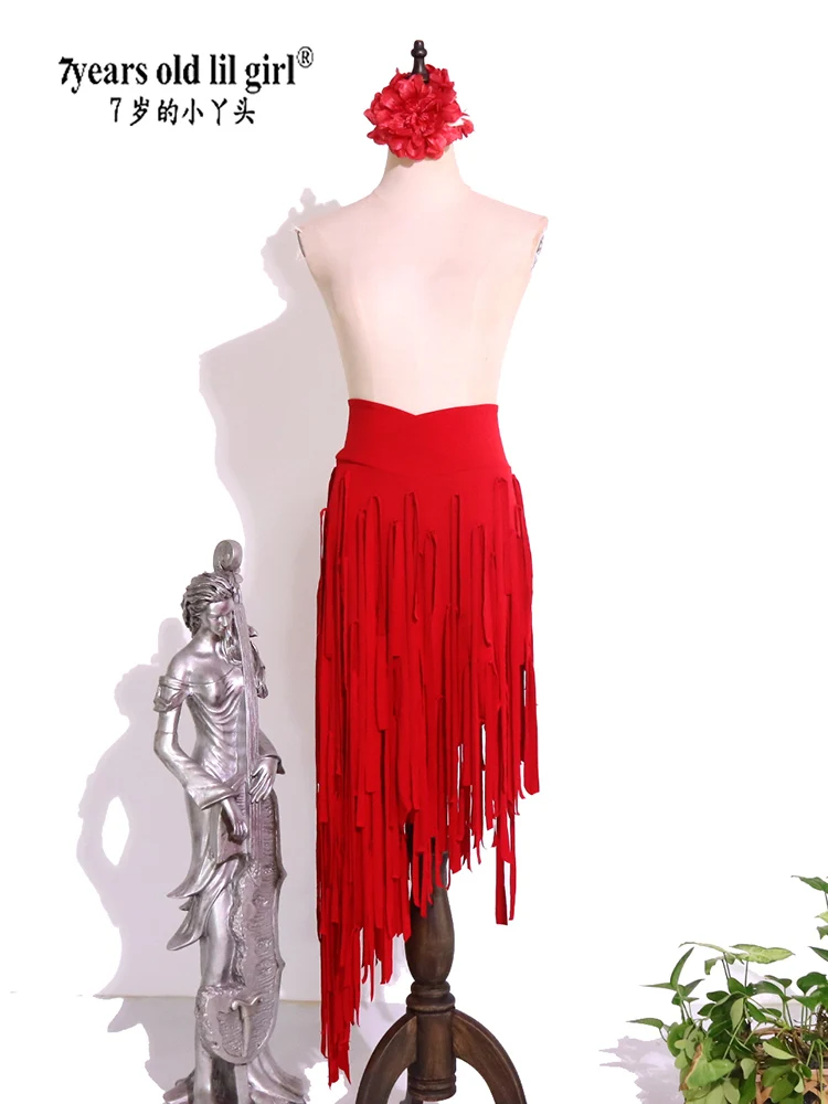 Belly Dance Training Skirt for Women Belly Dancing Fringed Tassel Skirt  Oriental Dance Clothing BL243