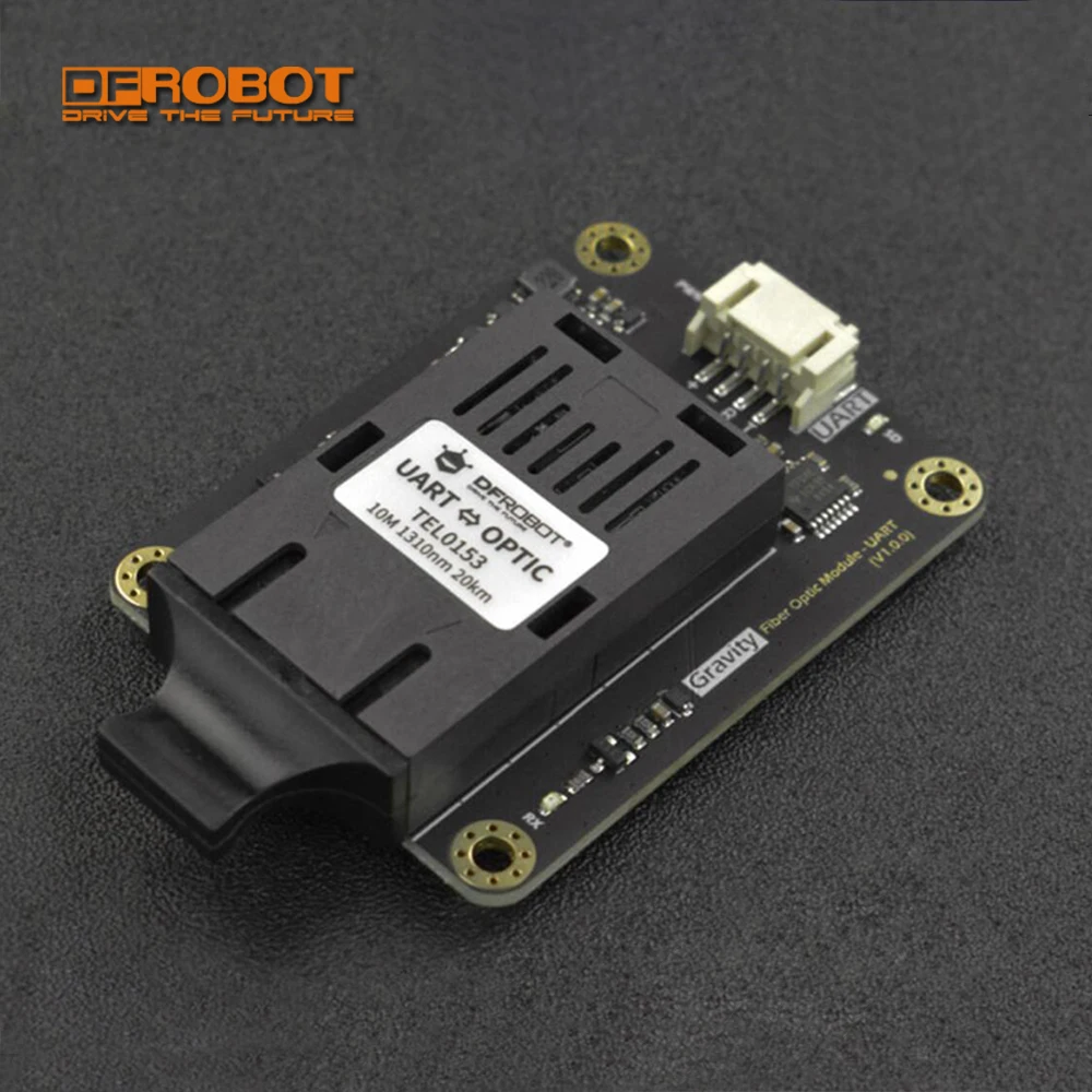 

DFRobot Gravity UART Fiber Optic Transceiver Module 10 km complete electrical isolation lightning protection for star networking