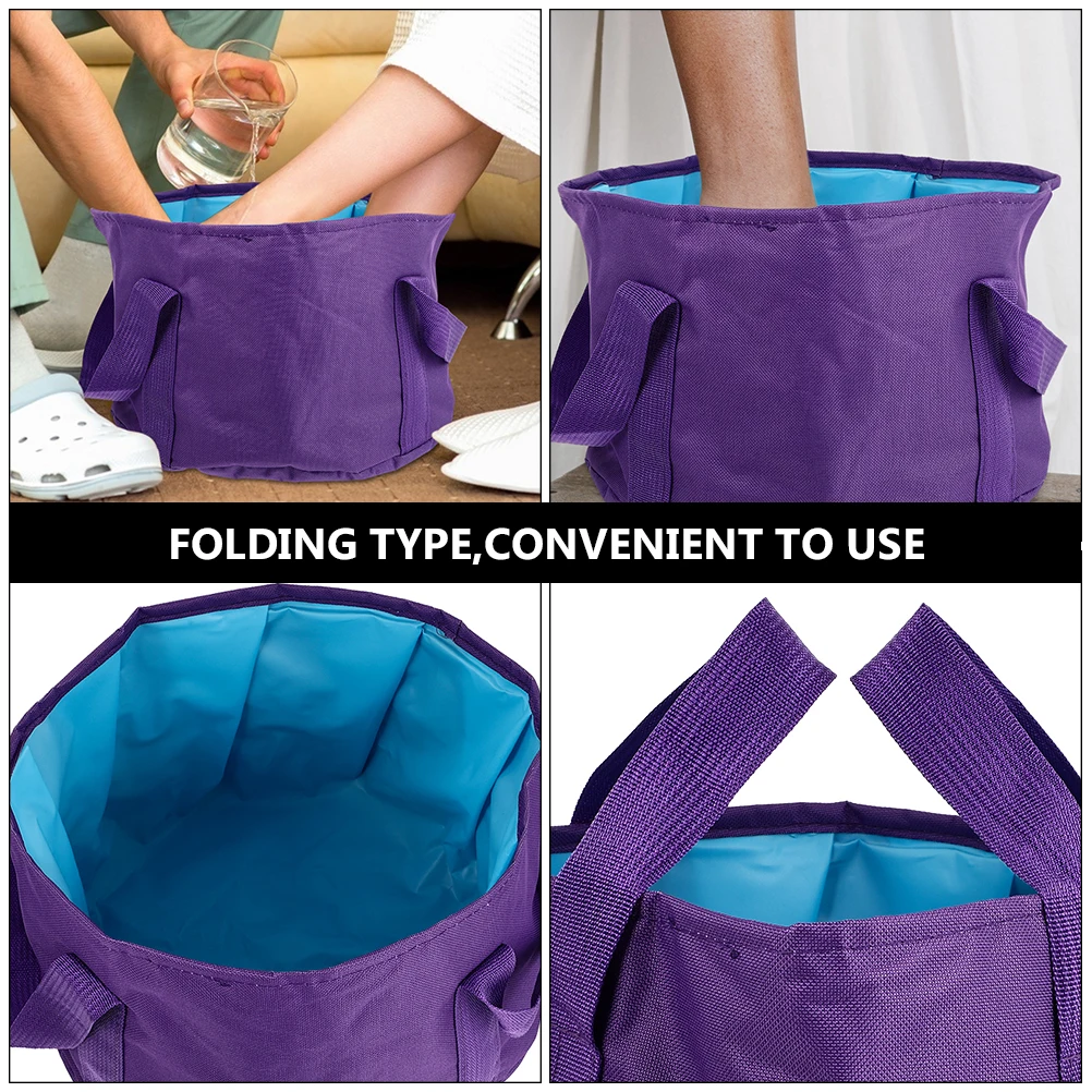 

Foldable Foot Bath Basin Portable Bucket Tub PEVA Collapsible Travel Large Storage Multi-functional Foot Barrel Home Use Durable