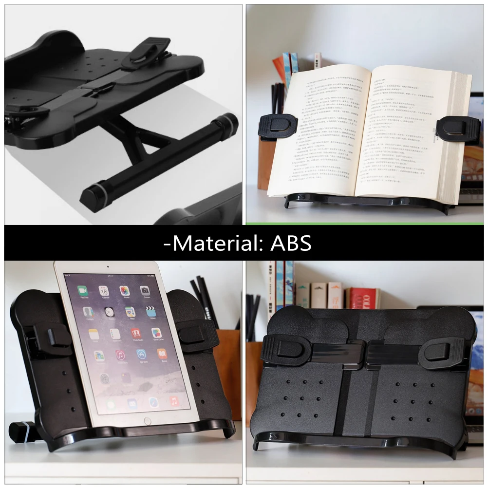 

1pc 'S Adjustable Books Holder With Silicone Anti-Slip Pad Abs Rest For Students Hands-