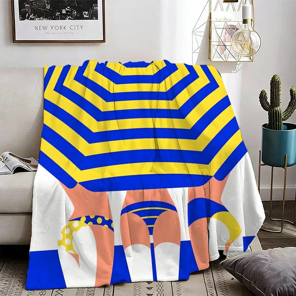 

Malika Favre Art Throw Lightweight 240g Flannel Blanket Soft Skin-friendly for Summer Cooling