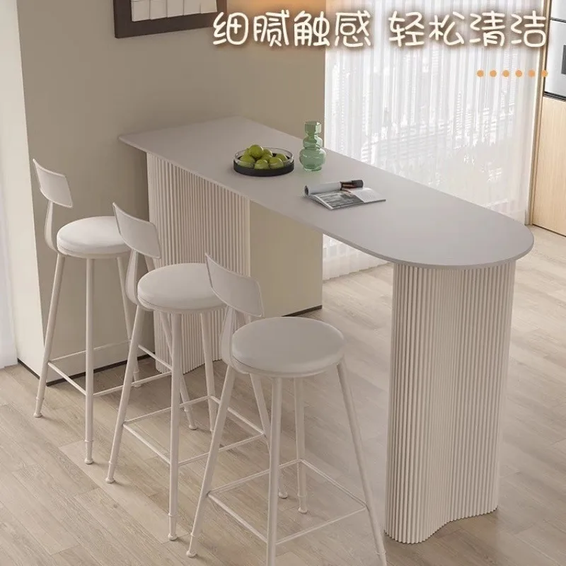 AOLIVIYA ضوء فاخر روك بلاطة طاولة بار غرفة المعيشة المنزلية المطبخ التقسيم بار شرفة ضد الجدار شبه مستديرة Sm