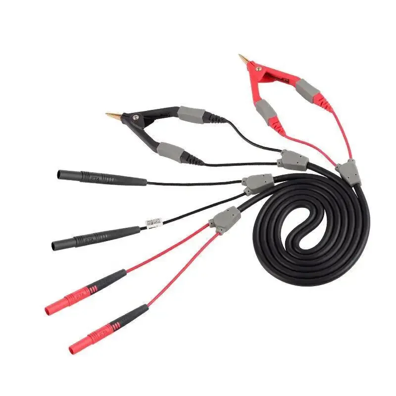 High quality four-wire Kelvin test clip gold-plated pointed multimeter 4-wire resistance test clip