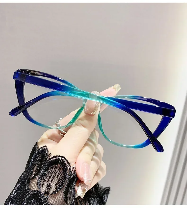 Blau Licht Blockieren Augenschutz Brillen Retro Gradienten Schmetterling Rahmen Lesebrille Cat Eye Klare Linse Presbyopie Brille – Detail 16