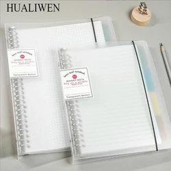 Diary A5 B5 A4 Transparent Loose Leaf Binder Notebook Inner Core Cover Note Book Journal Planner Office Stationery Supplies