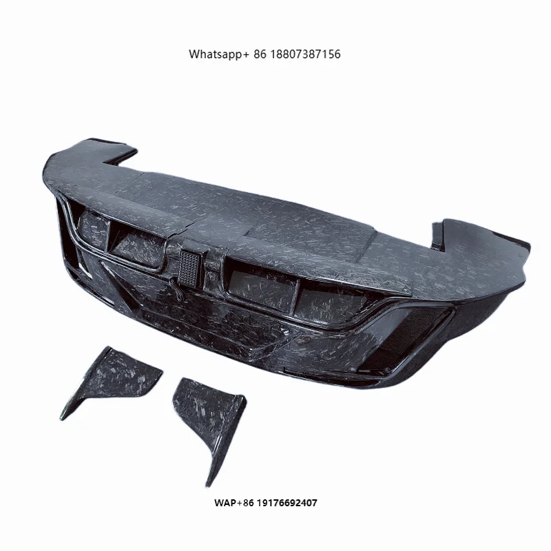 

M-style Forged Grain Carbon Fiber Rear Diffuser forPorsche Taycan Body Kit Front Bumper Edge Side Skirts Air Knife Spoiler