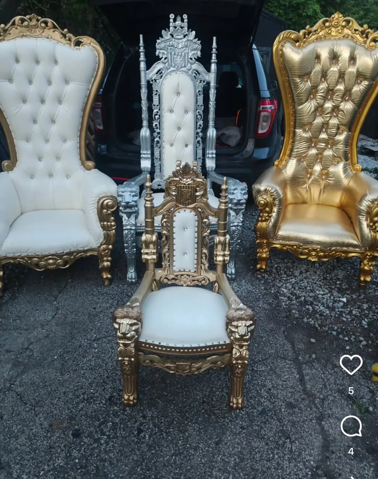 FSDKX White Wedding Wooden Throne Chair king and Throne Chairs Luxury Luxuriou Cadeiras Para Eventos Chaises De Mariage