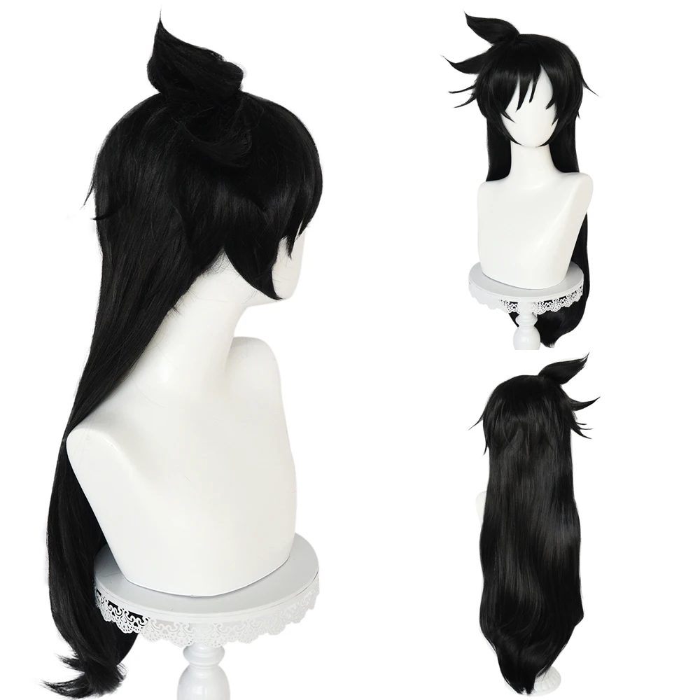 عالية الجودة أنيمي المحقق ران موري تأثيري الشعر الاصطناعية 30 بوصة أسود طويل الشعر مرحلة الأداء اليومي شعر مستعار للحفلات الطبيعية