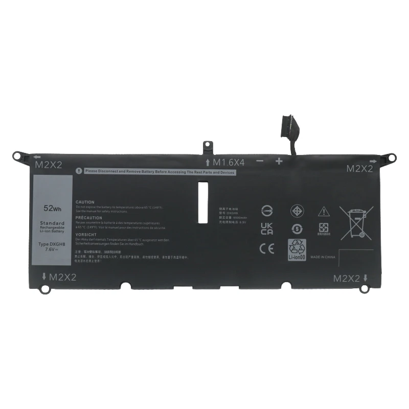 NG DXGH8 Laptop Battery For DELL XPS 13 9380 9370 7390 2-in-1 7490 G8VCF H754V 0H754V P82G