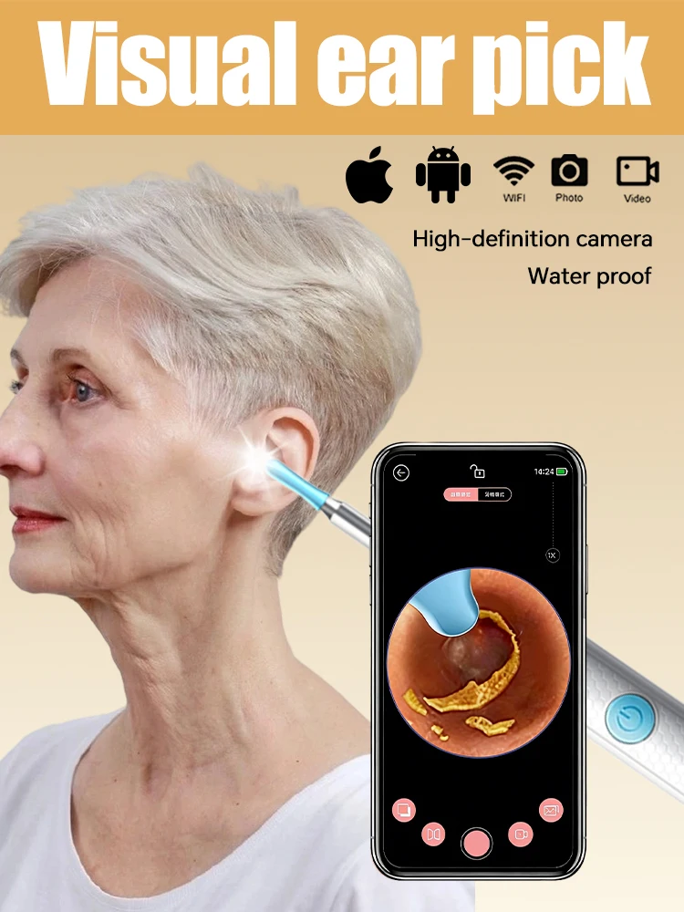 

Горячая распродажа! Камера для чистки ушей 2-го поколения — безопасное удаление ушной серы. Черно-белые стили.