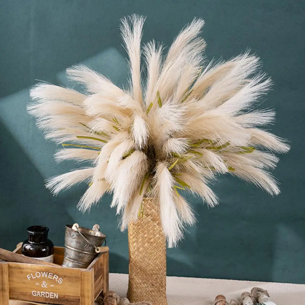 No Maintenance Fake Plants Realistic Artificial Pampas Grass Long-lasting Fade-resistant Home Wedding Decor Diy Floral Art