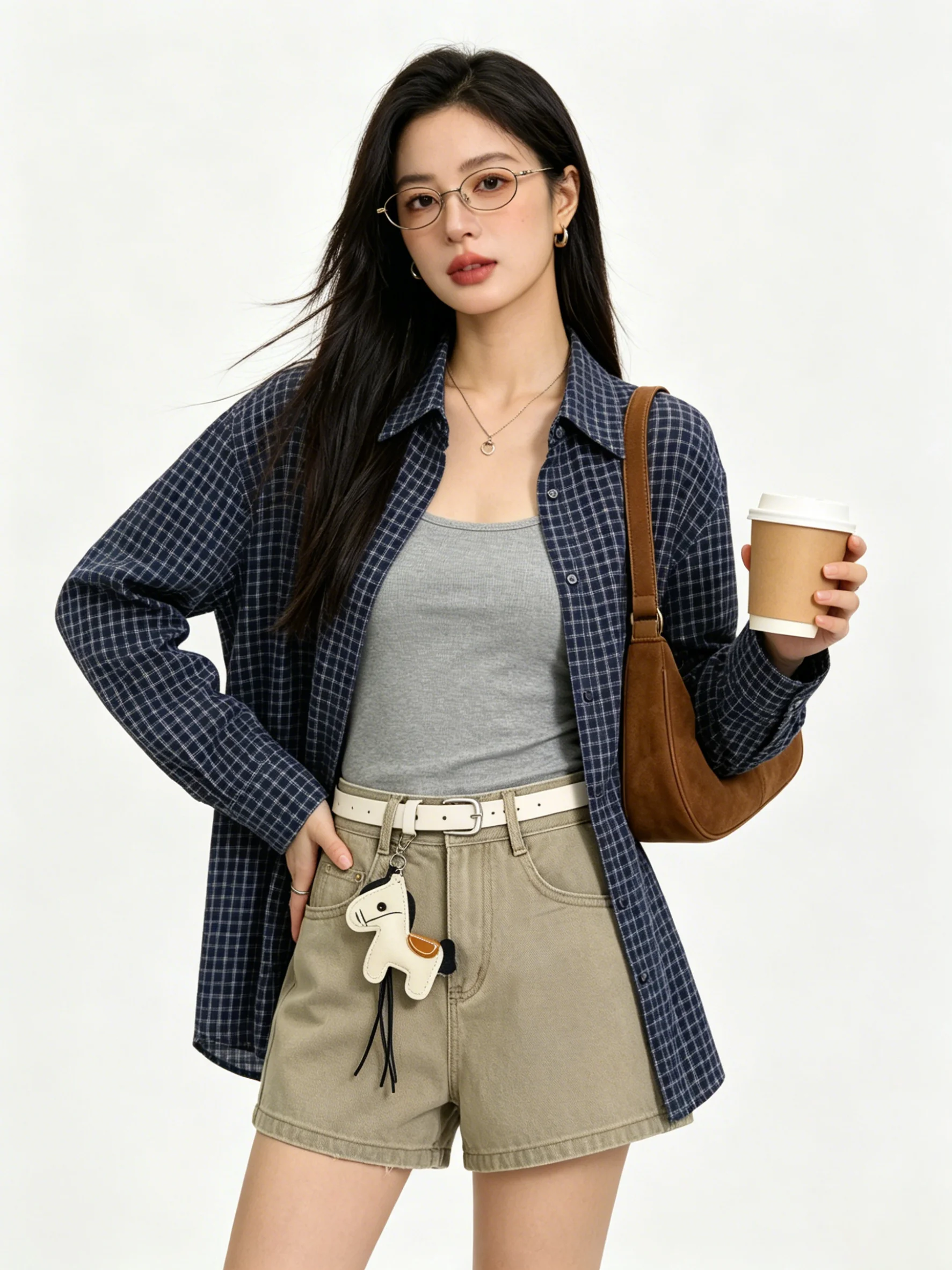 

Slimming High Waist A-Line Denim Shorts Women's Commute Style Summer Fashion Korean Wide Leg Pants Natural Waist Pocket