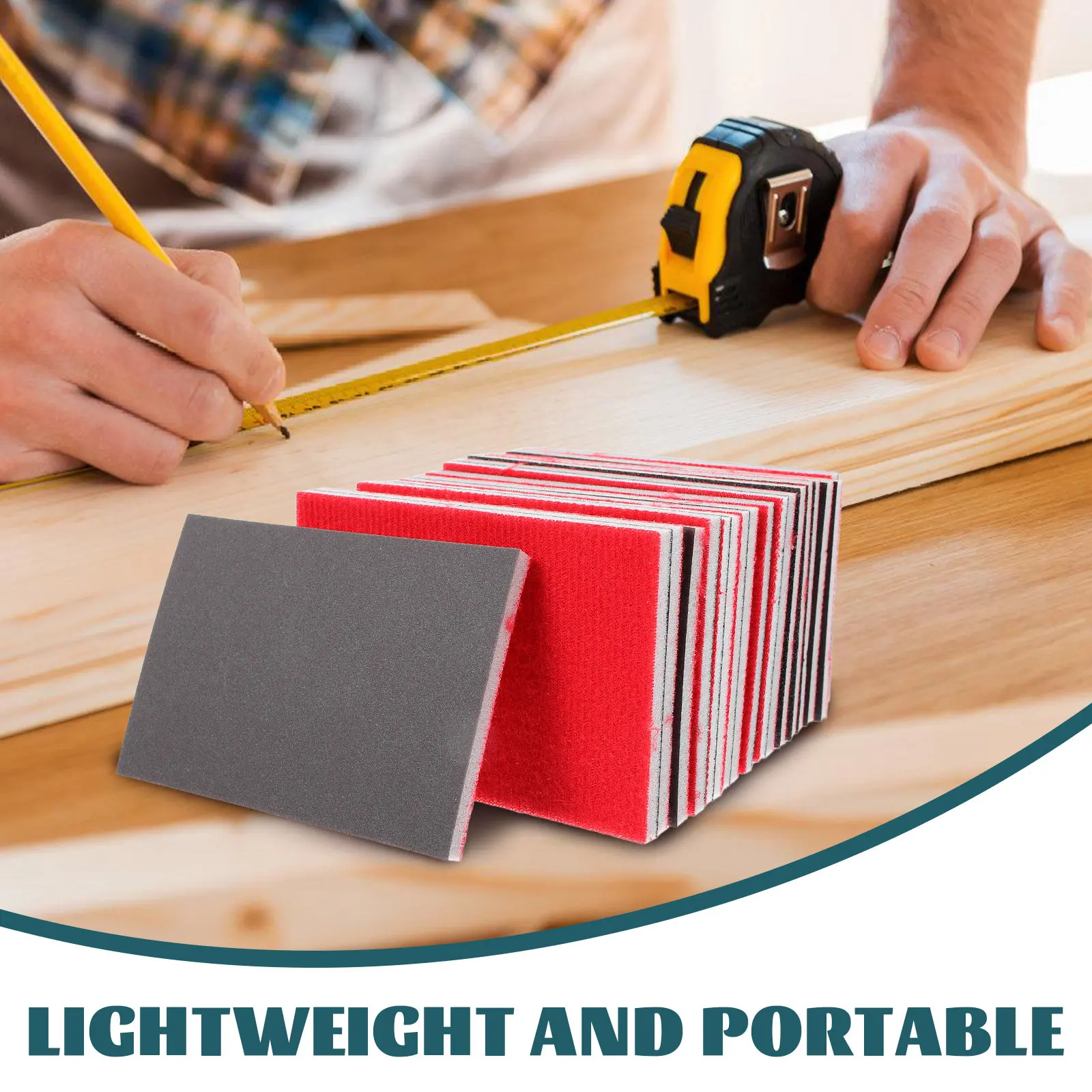 18Pcs Plastic Metal Sanding Block Wood Sandpaper Grinding Assorted Grit Blocks Auto Body Polishing Pads Drywall