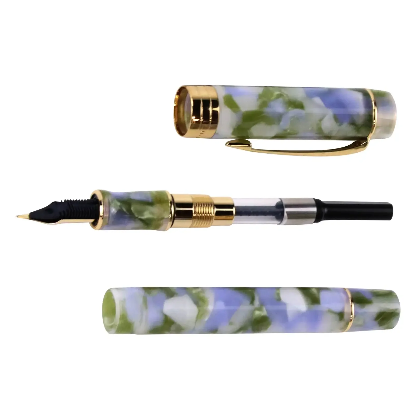 Imagem -04 - Jinhao Centennial Fountain Pen Cor Bonita Clipe Dourado f Nibs x Conversor Material de Escrita do Escritório Escolar Canetas de Tinta 100 Pcs