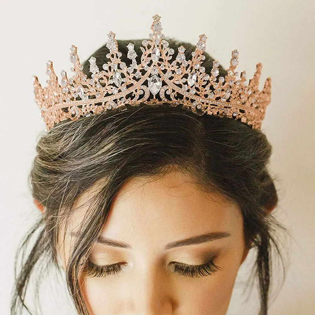 

1Pcs Crystal Bridal Crown Elegant Wedding Hair Accessories Rhinestone Party Headpiece Women Wedding Dress Decor