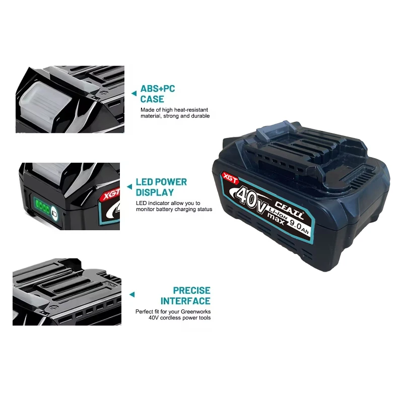 

CFATL 40V original lithium-ion battery 9AH BL4020 BL4025 BL4040 BL4050 BL4080, suitable for Makita 40V power tools