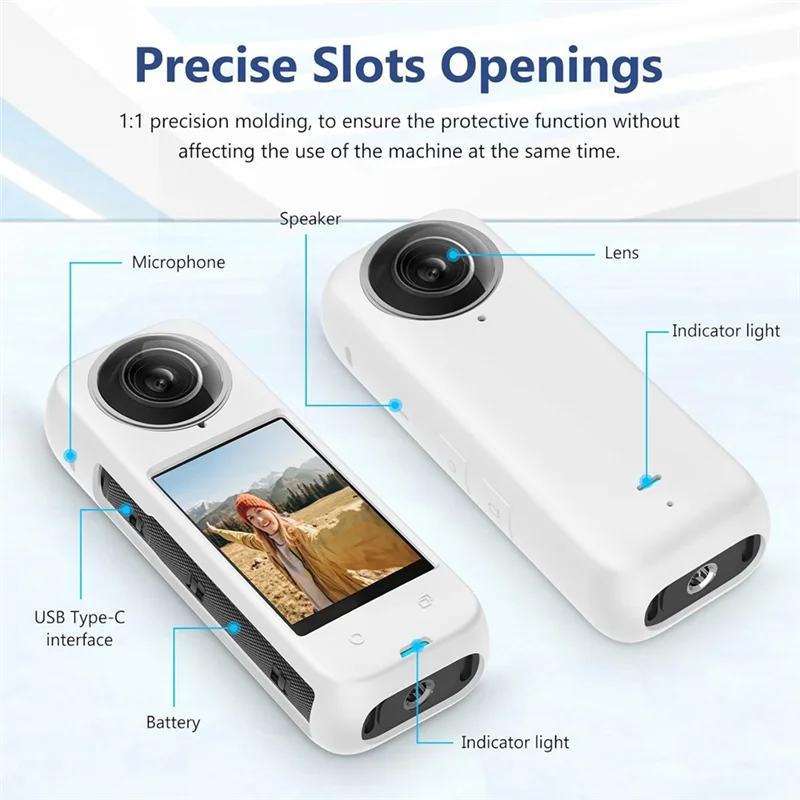A14M シリコン保護カバーケースアンチスクラッチカメラプロテクター Insta 360 X4 アクションカメラアクセサリー
